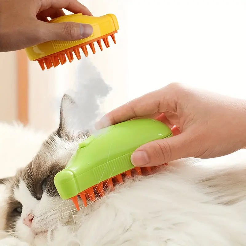 Vapor Paws: El Cepillo de Limpieza Total para Gatos y Perros"